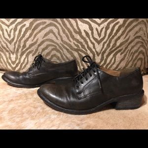 FRYE Carson Smoke Leather Lace-up Oxfords 6.5B
